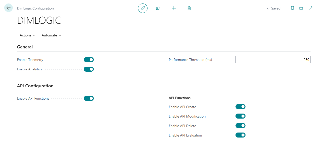 Configuration Window